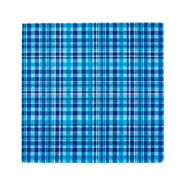 Toalha De Mesa Toskana Xadrez 140x140cm Azul (MP)