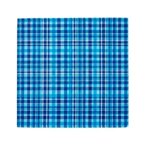 Toalha De Mesa Toskana Xadrez 140x140cm Azul (MP)