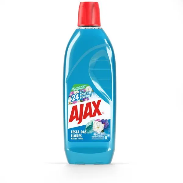 Limpador Diluível Ajax Festa das Flores Mar de Flores 1l Limpador Perfumado Ajax Bouquet de Flores Festa das Flores 1l
