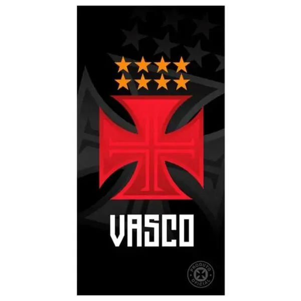 Toalha De Banho Bouton Veludo Vasco Branco Preto 70x140cm (MP)