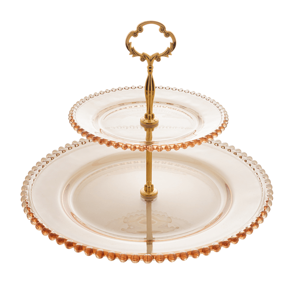 Prato Duplo Wolff Pearl, Para Doce, Cristal, Âmbar - 28413