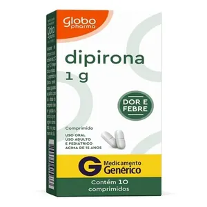 Dipirona Monoidratada 1g Globo Pharma Genérico 10 Comprimidos