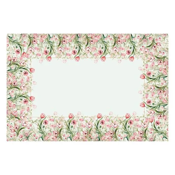 Toalha De Mesa NSW Decor 140x250cm Tulipas 61768 (MP)