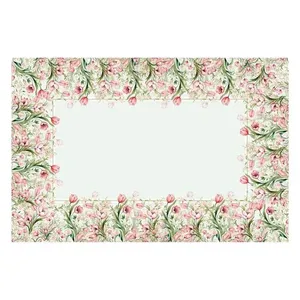 Toalha De Mesa NSW Decor 140x250cm Tulipas 61768 (MP)
