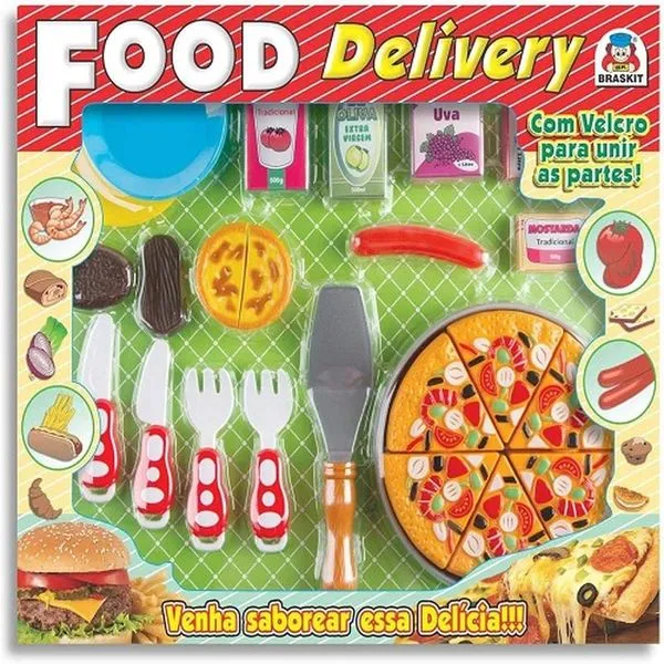 Brinquedo Food Delivery Infantil Braskit Pizza 8602 (MP)