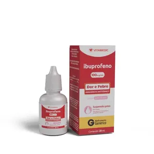 Ibuprofeno 100mg/ml Vitamedic Genérico Gotas Frasco 20ml