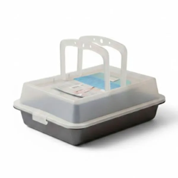 Forma Para Assar Com Tampa 37x25x7cm Cinza (MP)