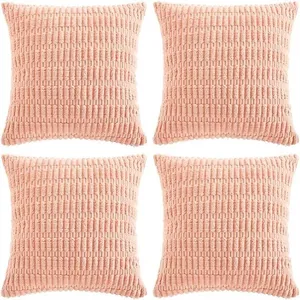 Capa para Almofadas Fancy Homi 4 Peças Rosa A-BI