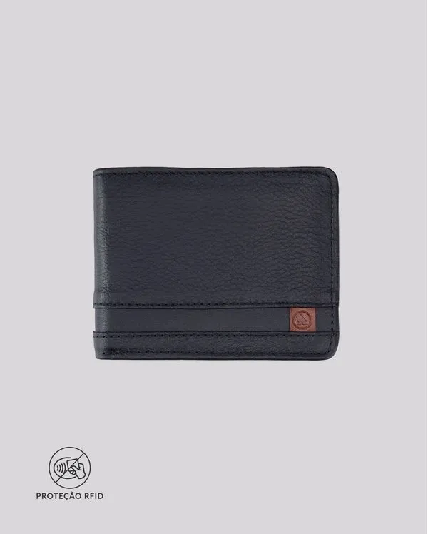 Carteira Masculina Couro Clássica RFID Porta Documentos | Siena 509AV PRETO