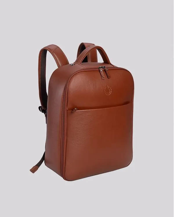 Mochila para Viagem Couro Slim | Madrid 6030I CARAMELO