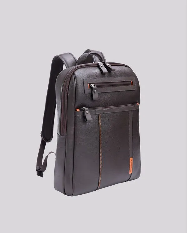 Mochila de Couro para Notebook Slim | Paris 6056A CHOCOLATE