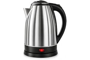 Chaleira Elétrica Inox 2L 110V – Fervura Rápida, Desligamento Automático, Design Seguro com Alça Ergonômica – Ideal para Café