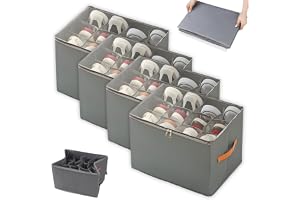 Kit C/4 Organizadores Multiuso Dobrável para Calçados e Roupas | Caixa Organizadora Grande em Tecido Oxford | Ideal para Sapa