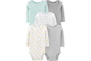 Body Pacote com 5 bodies de manga comprida Simple Joys by Carter'sUnisex Bebê