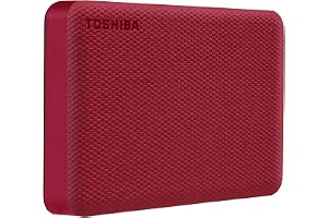 HD Externo Portátil Toshiba 4TB Canvio Advance USB 3.0 Vermelho - HDTCA40XR3CA