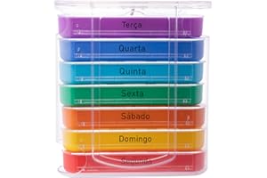 LYOR - Conjunto 7 Organizadores para Comprimidos de Plástico 13cm x 11,5cm x 4,5cm