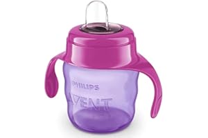 Copo de transição Philips Avent com bico de silicone rosa 6m+
