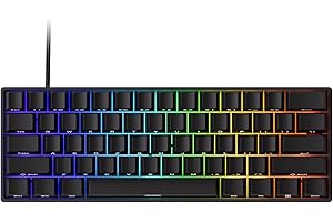 Teclado Mecânico Gamer Magnético Akko x Monsgeek Fun60 Pro SP Preto 8k Switch Akko Glare Linear AKKO01-00005-BLK