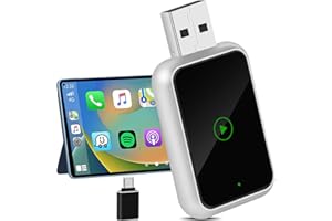 Adaptador Automotivo 2 em 1 Sem Fio CarPlay Android Mini USB Dongle, Mini Adaptador CarPlay Sem Fio, Adaptador de Tela de Car