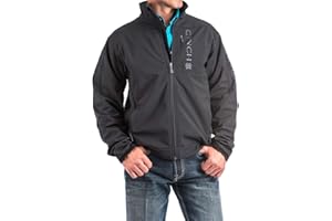 Cinch Jaqueta masculina softshell colada preta grande, Preto, G