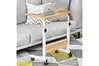 Mesa ajustável dobrável, mesa de notebook lateral com ajuste de altura (Nogueira-Básico)