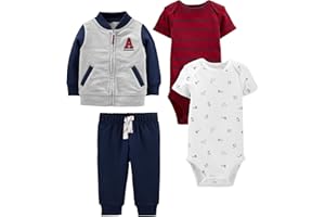 Enxoval Conjunto de jaqueta, calça e body de 4 peças Simple Joys by Carter'sMeninos
