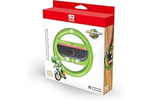 HORI Mario Kart Racing Wheel Attachment for Nintendo Switch 2 (Yoshi) - Officially Licensed by Nintendo