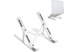 Suporte para Notebook e Tablet Linha Premium em Alumínio Dobrável e Ergonômico Para Desktop Portátil Ajustável em 6 Ângulos c
