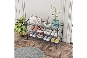 Sapateira Organizadora, Sapateira Hall de Entrada Simples, 3 Prateleiras para 12 Pares, Robusta e Durável, Ideal para Sala de