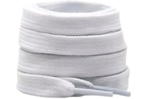Cadarço Branco Resistente Achatado Compatível Com todas Marcas Famosas 100% Poliéster 1.20cm