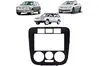 Moldura Painel 2 Din Vw Gol Parati Saveiro G4 Preta com Suporte