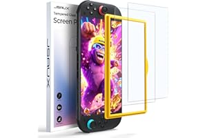 JSAUX Pacote com 2 protetores de tela antirreflexo Compatível com Nintendo Switch 2, protetor de vidro fosco dureza 9H fácil