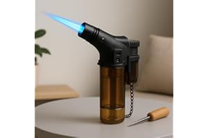 Mini Maçarico Portátil Multiuso Recarregável | Chama Ajustável até 1300°C | Ideal para Culinária, Camping, Artesanato, Solda