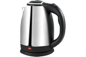 Chaleira Elétrica 1,8L Inox 220V Fervedor Água Desligamento Automático Aquecimento Rápido Base 360 Graus Jarra Sem Fio Proteç