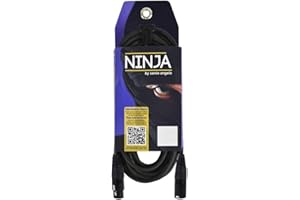 CABO PARA MICROFONE 0,20 MM CONECTOR XLR MACHO/XLR FEMEA NINJA 10FT 3,05 METROS PRETO - SANTO ANGELO