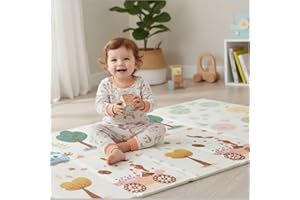 Tapete Térmico Emborrachado Infantil Dupla Face Com Estampa, 2,00 x 1,50m, 8mm, Dobrável, Lavável, Ideal para Bebês e Criança