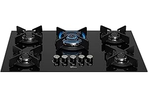 FISCHER COOKTOP GÁS 5 BOCAS TC INFINITY MESA VIDRO PRETO BIVOLT 26298-57077