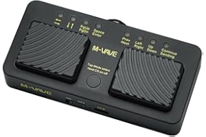 VEDO M-VAVE Pedal Sem fio Bluetooth Para Virar Páginas, Pedal Portátil Recarregável, Compatível iPad, iPhone, Tablet e Smartp