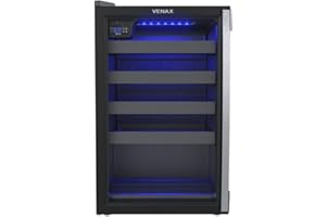 Adega Piubella 100 para 24 Garrafas Preto Porta Invertida 220 V