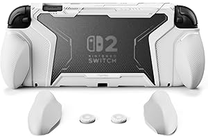 PlayVital for Switch 2 Beyond-Grip Dockable Case, Interchangeable FPS/Omni Ergonomic Grips + Military-Grade Drop Protective C