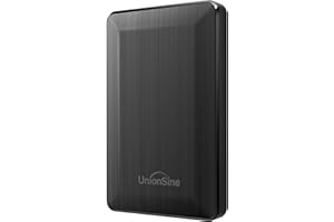UnionSine HD Externo 2,5" 500GB Ultra Slim Portátil USB3.0 SATA HDD Preto para PC, Mac, PS4, PS5, Xbox, Wii U, TV