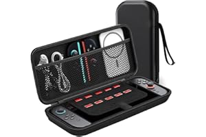 Estojo Compatível com Nintendo Switch 2, Estojo de Viagem Rígido e Fino com 10 Slots para Cartões de Jogos, Bolsa de Armazena