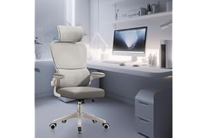Cadeira de escritório, design ergonômico com suporte lombar independente, malha respirável e encosto de cabeça ajustável (Cin