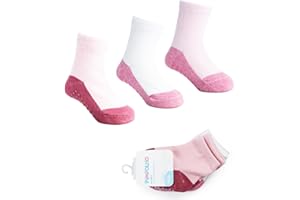 Kit Meia Pimpolho Bebe Antiderrapente Número 21 ao 25, Kit com 3 Pares de Meias Lisas Infantil, Base Escura,Algodão e Elastan