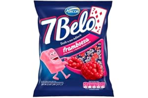 Arcor Bala 7Belo Mastigável Sabor Framboesa, 500g