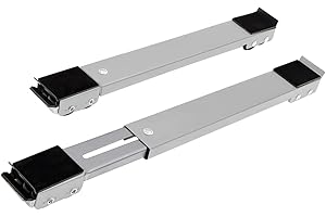 Suporte C/Rodinhas Base Ajustável Máquina Lavar Fogão Geladeira Móveis Resistente Reforçado