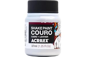 Tinta Para Couro Natural Sintético Para Sapato Bota Jaqueta Bolsa Sofá Restauração Customização 37ml (BRANCO)