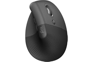 Mouse Sem Fio Logitech Lift Vertical com Design Ergonômico para Redução de Tensão Muscular, Cliques Silenciosos, Conexão Blue