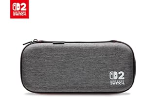 Capa PowerA Slim para Nintendo Switch 2 - Cinza mesclado escuro, Oficialmente Licenciada, Capa Protetora, Comporta 10 Game Ca