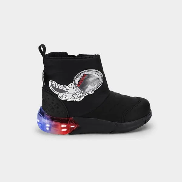 Bota Infantil Bibi Space Preta de Dino 22